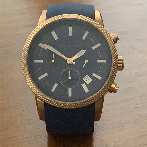 Michael Kors Other - New Michael Kors Men’s Ritz Rose gold Blue Chrono